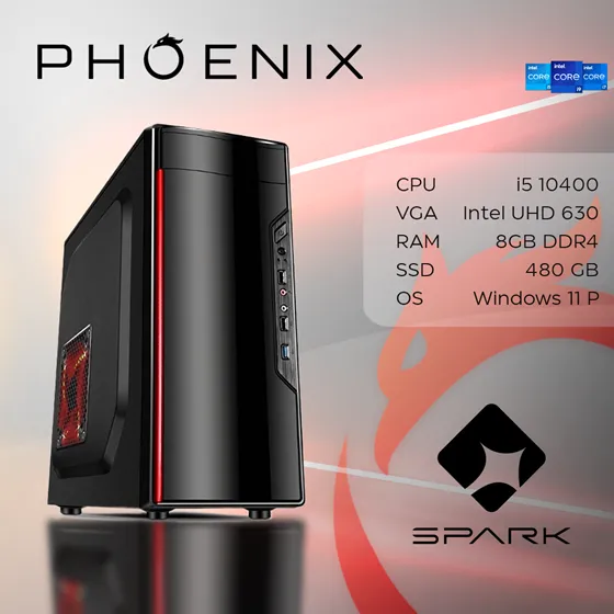 Stolno računalo Phoenix SPARK Z-187 Intel i5-10400/8GB DDR4/SSD 480GB/Windows 11 PRO